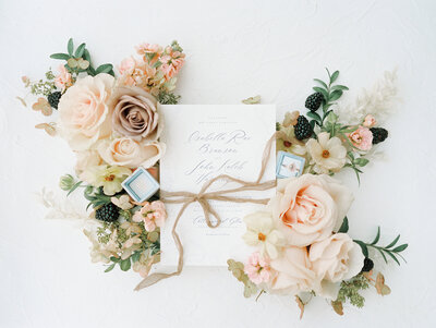 Wedding Invitation with Flowers