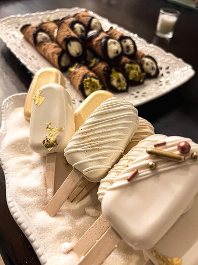 white chocolate covered ice icream popsicle
