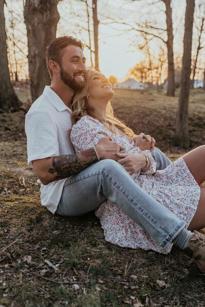 Photo of couple in field