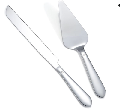 silver cake servers