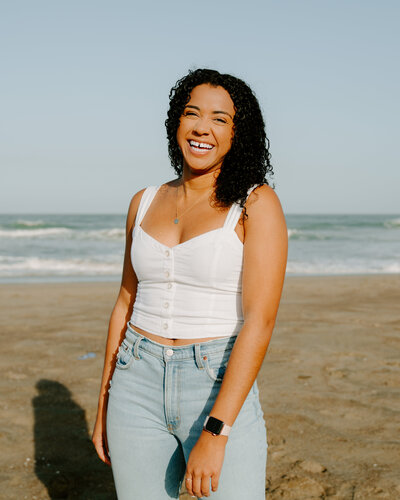 woman on the beach in Miami
