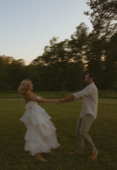 Cinematic couples session at Shaws Nature Reserve in Missouri