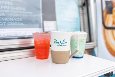An assortment of drinks from Rose and Lois Coffee