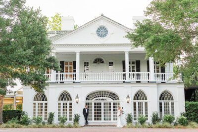 bride and groom sharing their first dance at the greenville country club