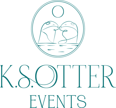 k.s.otter events illustrated logo in bright teal