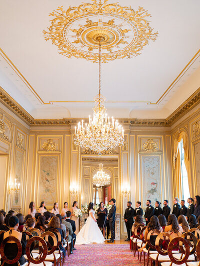 Fashionable fall wedding at the iconic beaux-arts style Belmont Perry House, Washington DC
