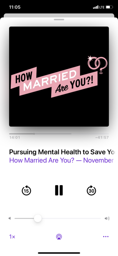 Apple iPhone displaying Pursuing Mental Health to Save Your Marriage Podcast Epsiode | How Married Are You Podcast?!