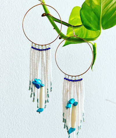 YaYa Turquoise Duster Hoops