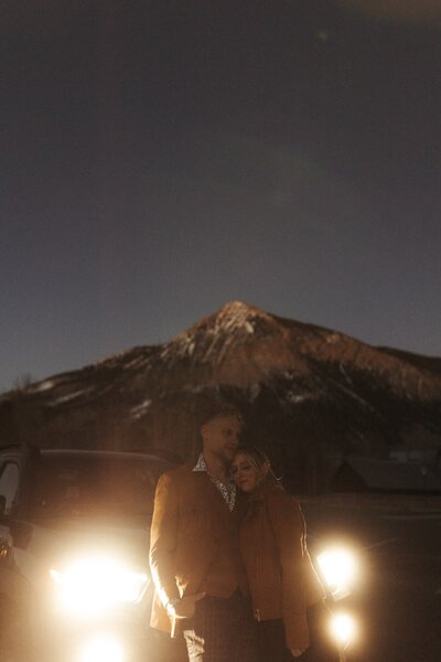 Crested Butte Elopement with Mount Crested Butte in the background