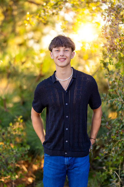 Stylish guy portrait at a natural outdoor setting