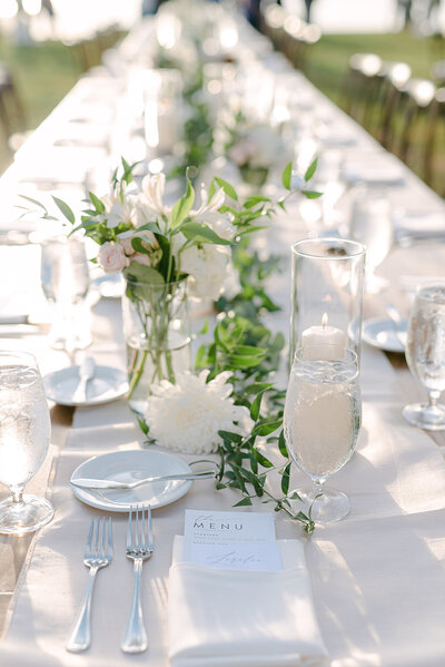 The Bridal Method wedding table setting.