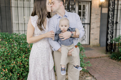 mom holds son at The White House Hotel in Biloxi MS