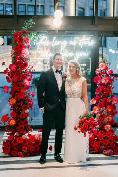 Wedding Brimming with Jewel-Toned Flowers at Shinola Hotel, the Luxury Downtown Detroit Hotel, Detroit MI
