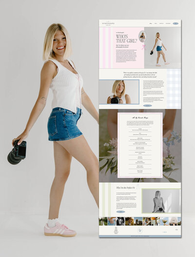 Tablet showing chic hair salon website design in Fort Wayne, IN