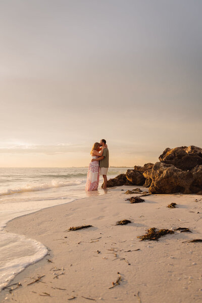 proposal photos on the beach in siesta key Florida