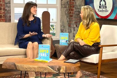 Brittany Hodak being interviewed on Today In Nashville about her brand new book, Creating Superfans.