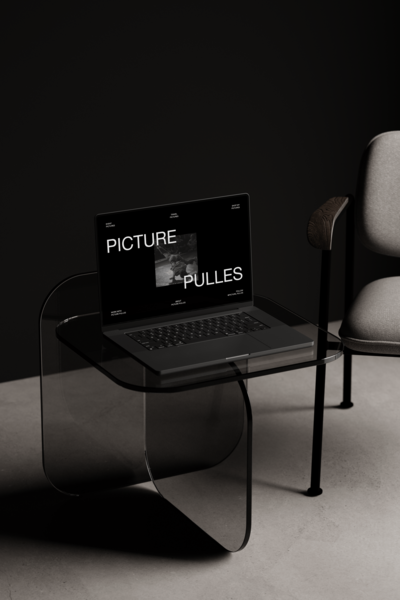 Showit website ontwerp voor Picture Pulles op macbook