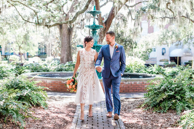 Magical elopement photos in Savannah, GA