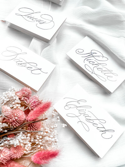 Wedding Calligraphy, Place cards calligraphy, Invitation calligraphy