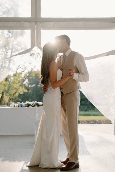 bride and groom first dance photo