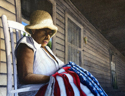 Mending by Alan Shuptrine, Talented Chattanooga Watercolor Artist