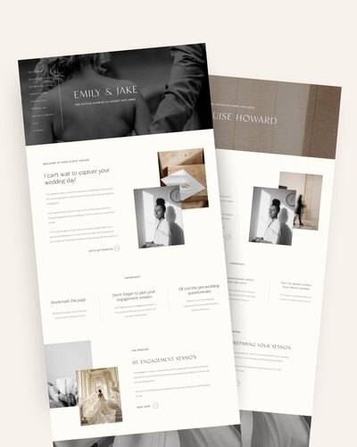 Showit Client Lounge Templates for Photographers