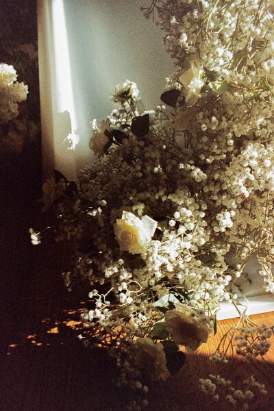 moody wedding florals