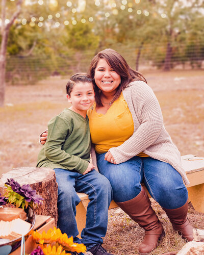 Mom and Son Fall Photoshoot