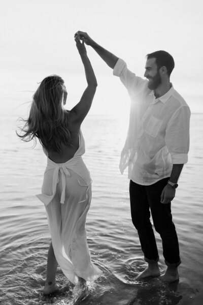 Beach Photoshoot Twirling Pose