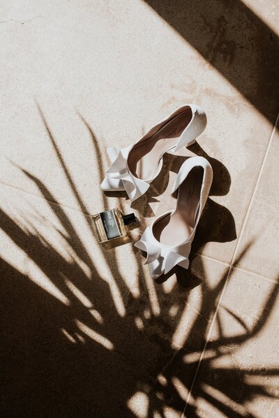 white bridal shoes