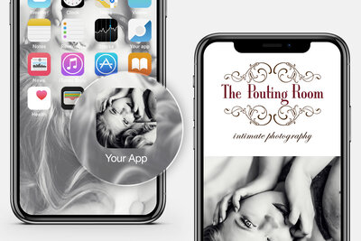 Icon for a phone app to display the clients boudoir photography