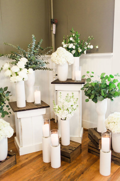 White Floral Display