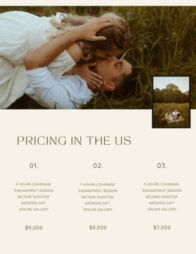 Copy of SUNDAY MORNING PRICING GUIDE TEMPLATE