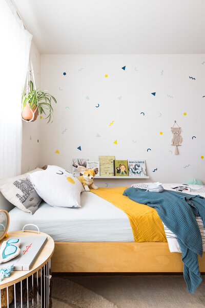 Modern black and white nursery by Denver based interior designer Fernway & Avalon