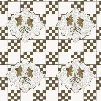 Vintage_Daisy_Check_Olive_Green