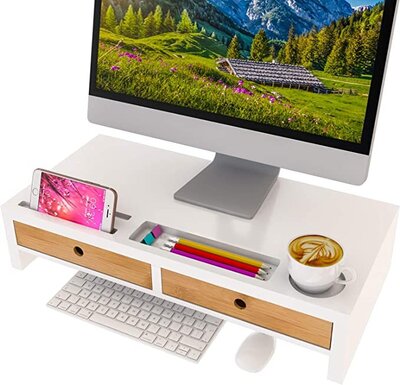 Wood computer stand  for monitor - found on Amazon