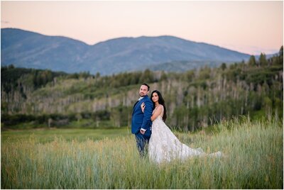 Wedding at flying diamond ranch in Steamboat Springs colorado