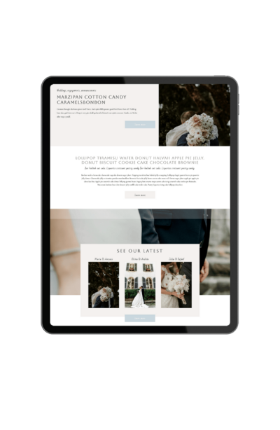 ipad avec un site de photographe