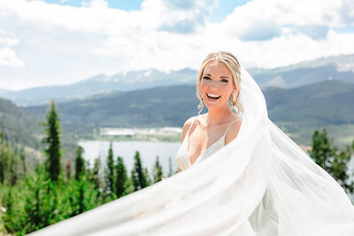 couple under the veil wedding portrait