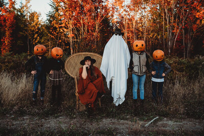 Pumpkin head photoshoot
