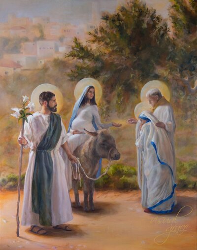 painting of women praying