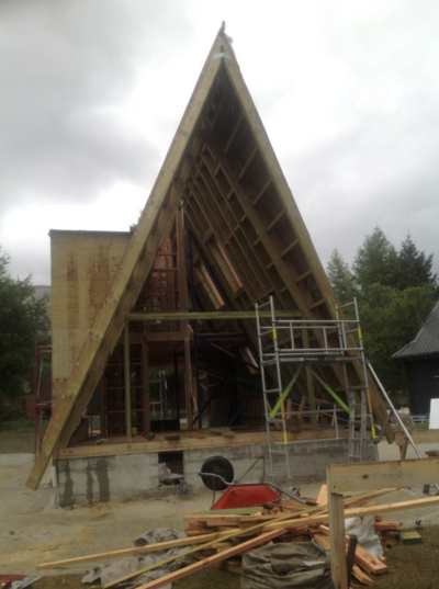 Front of build in progress