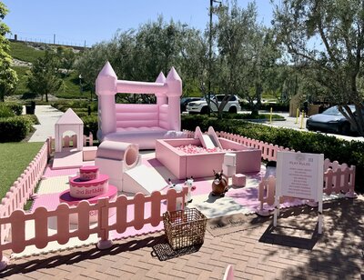 Little Girls Soft Play Birthday Set Up in California