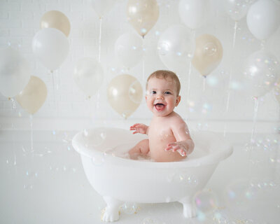 bubbles and little girl
