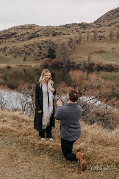 Coronet Peak Queenstown Wedding Photographer - photo of bride and groom on the mountain, black and white portrait
