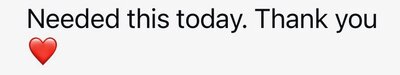 Needed this today. Thank you (heart)