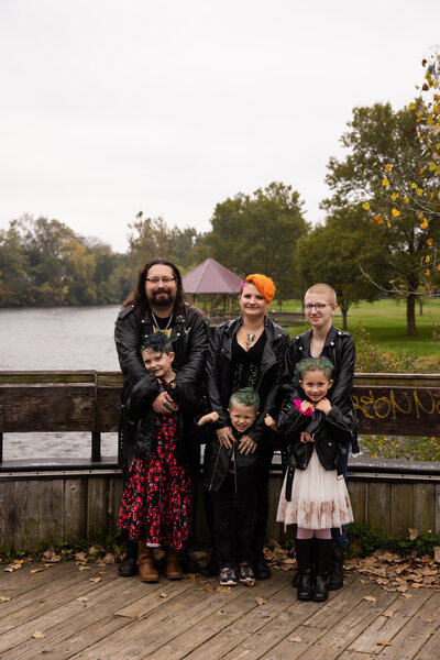 Polyamorous family in Warren park setting