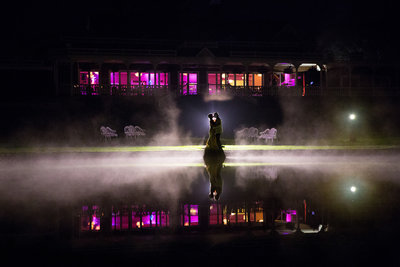 Unreal wedding night photo at Grand Tradition Estate in Fallbrook.