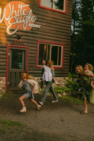 Owners of White eagle resort and family