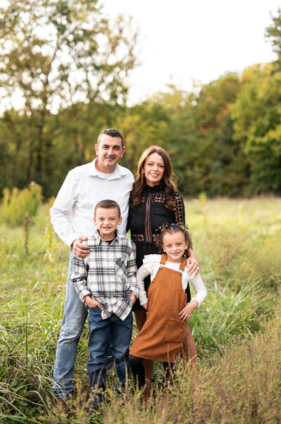 Family portrait session outdoors
